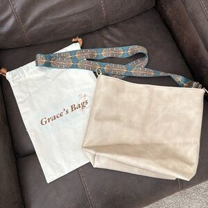 Grace’s Bags- Genuine Leather - Bone color